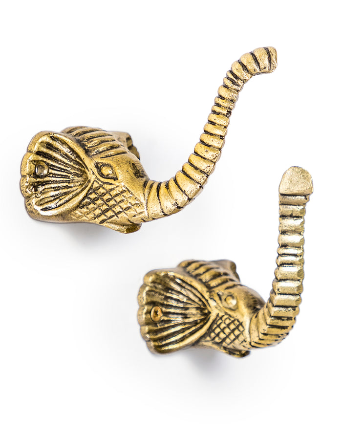 Gold Elephant Trunk Hook