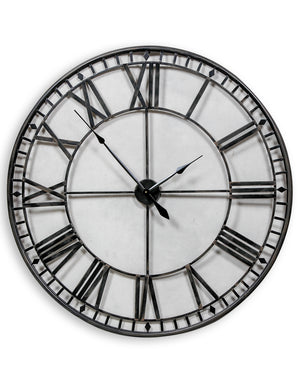 Freida Black Skeleton Clock