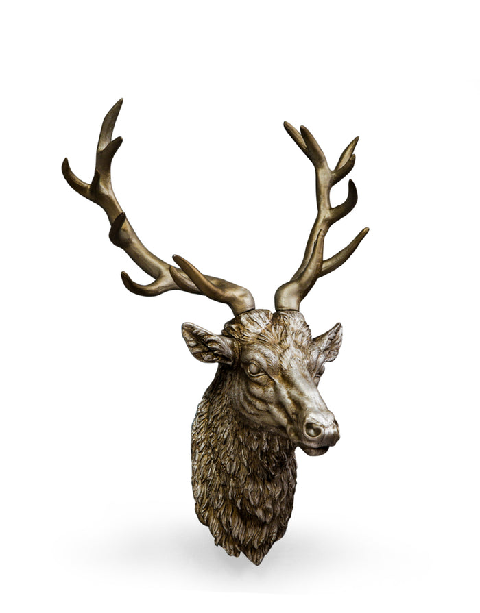 Antique Silver Stag Head