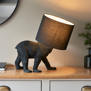 Black Benny Bear Lamp