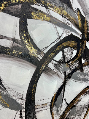 Robert Black and Gold Abstract
