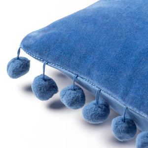Royal Blue Pompom Cushion - 3 Options