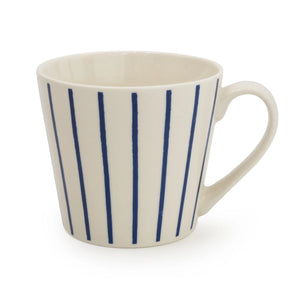 Blue and White Stripe Mug