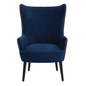 Frampton Blue Winged Chair