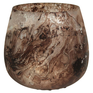Cinnamon Marbled Candle Holder - 2 Sizes