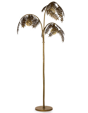 Lyla Antique Gold Palm Floor Lamp