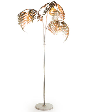 Nyla Champagne Palm Floor Lamp