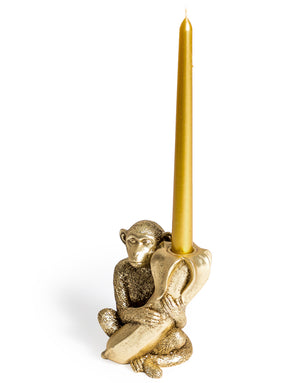 Gold Monkey Candle Holder