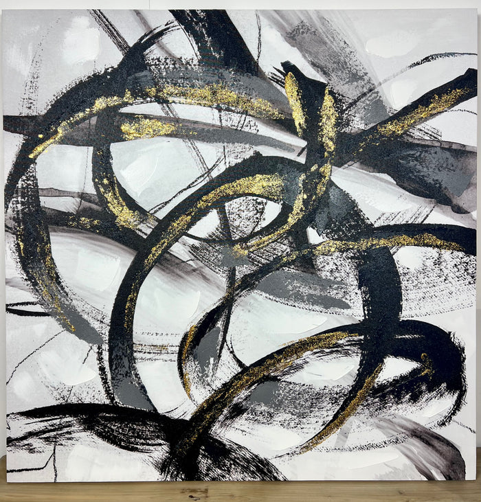 Robert Black and Gold Abstract