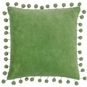 Leaf Green Pompom Cushion - 3 Options
