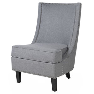 Wolsely Grey Wool Slipper Chair