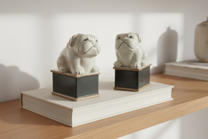 Pair of Ceramic Bulldogs