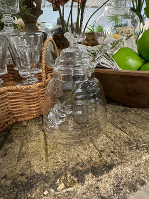 Glass Honey Pot With Drizzler