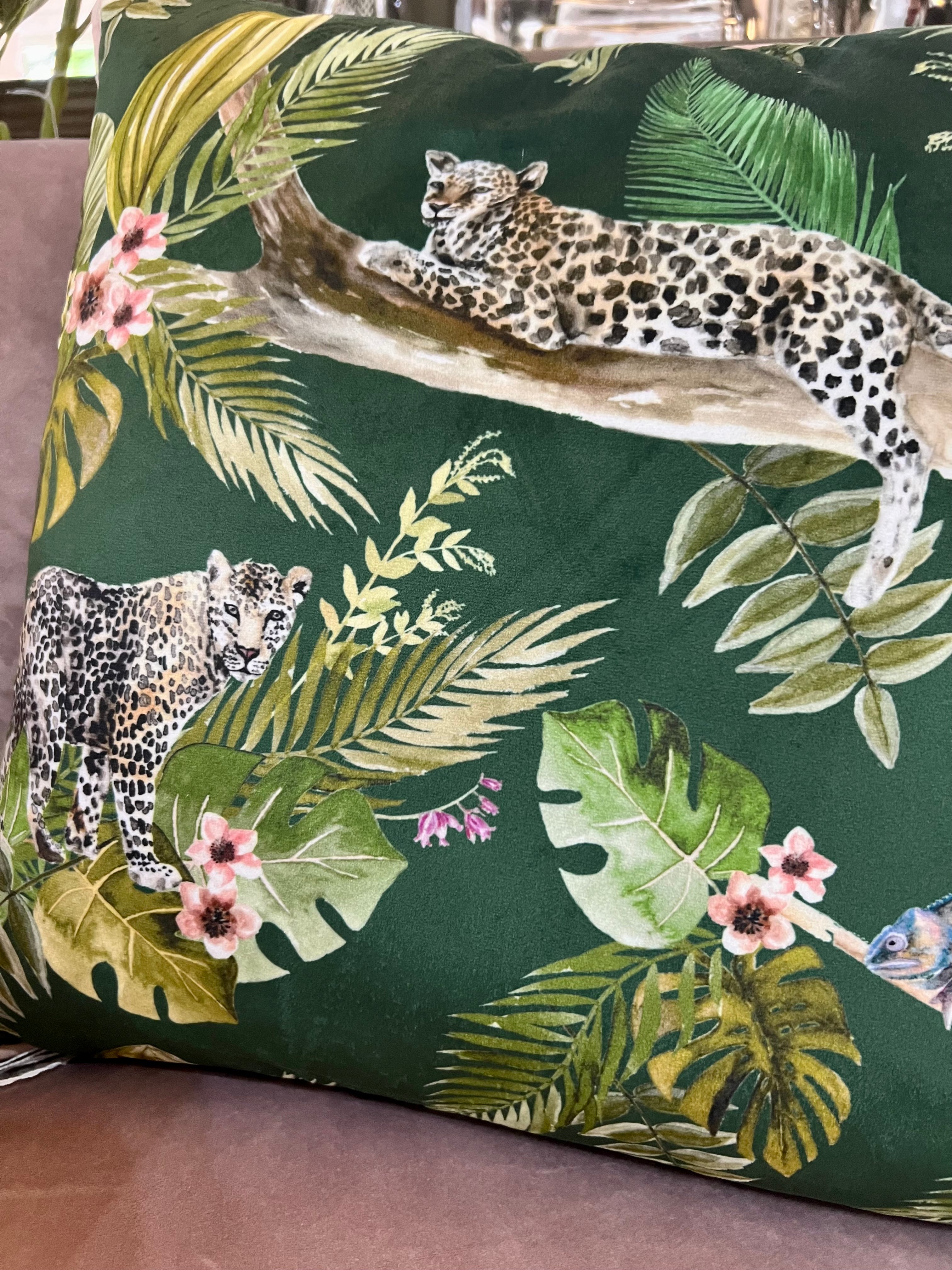 Jungle Leopard Cushion 3 Options Dear Grace Home Interiors