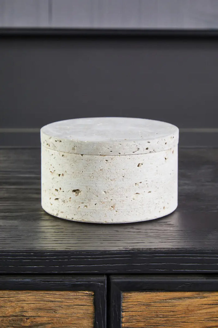 Tilbor Travertine Trinket Box