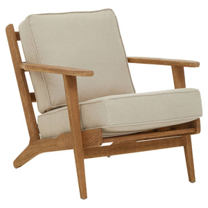 Helson Linen and Oak Chair