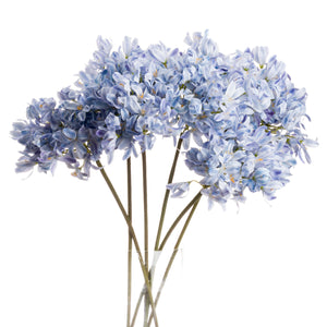 Pale Blue Faux Agapanthus Stem