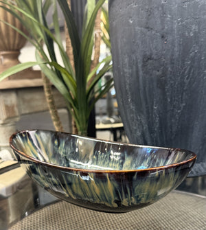 Maia Oval Glazed Bowl