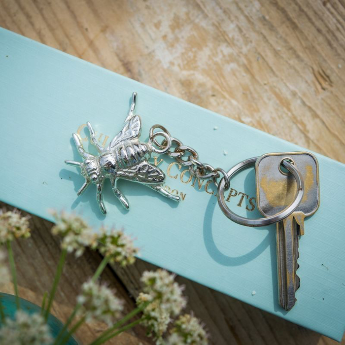 Silver Bee Keyring