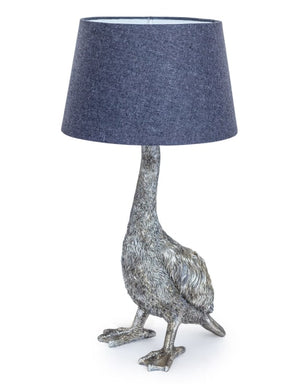 Silver Quillby Goose Lamp