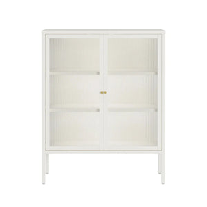 Ashleigh White Glass Fronted Cabinet