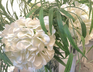 White Real Touch Hydrangea