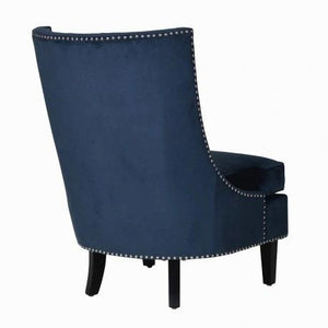 The Wolsely Blue Velvet Slipper Chair