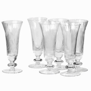 Aimee French Style Ribbed Glasses - 2 Styles No