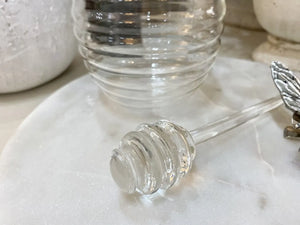 Glass Honey Pot With Drizzler