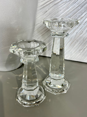 Clinton Crystal Candle Holders - 2 Sizes