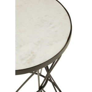 Rabia Marble Top Side Table