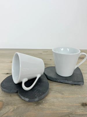 Espresso Cup With Heart Saucer
