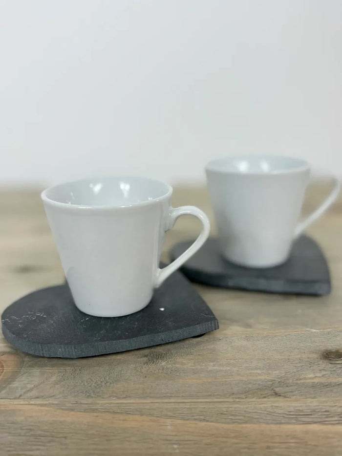 Espresso Cup With Heart Saucer