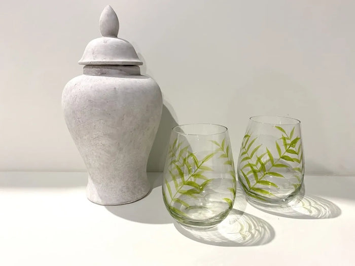 Palm Leaf Glass