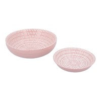 Set of 2 Pink and White Trinket Dishes