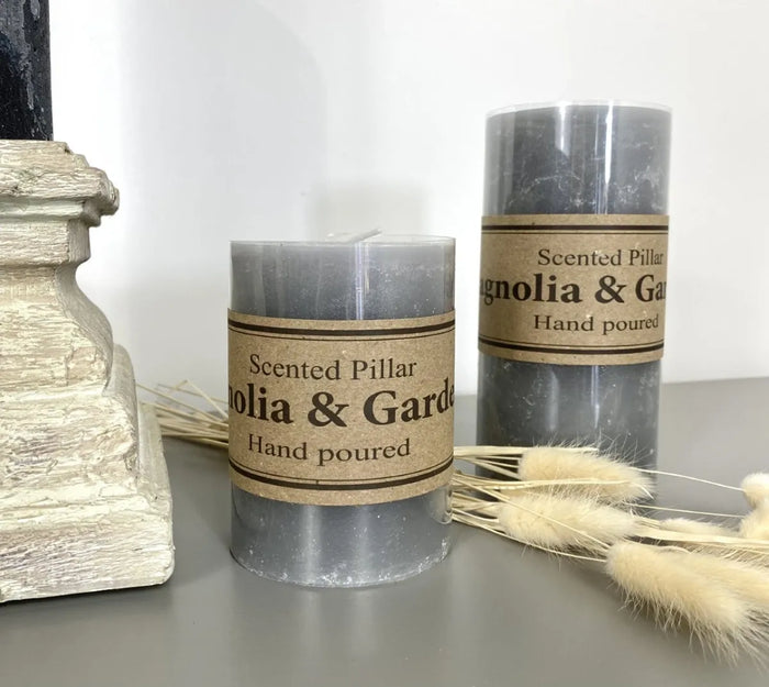 Grey Scented Pillar Candle - 3 Sizes