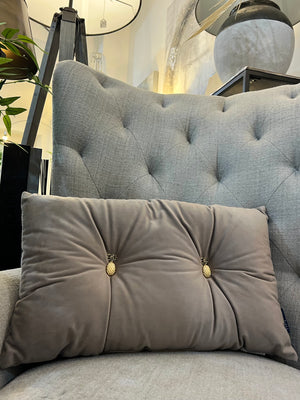 Grey Velvet Pineapple Cushion
