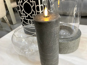Deluxe Anthracite LED Wax Candle - 3 Sizes