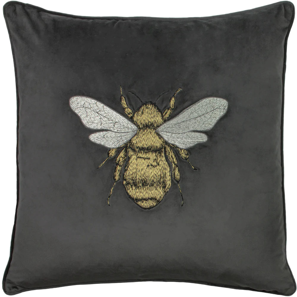 Albie Grey Bee Cushion Options