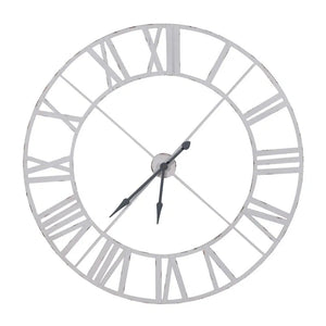 Large White Skeleton Clock