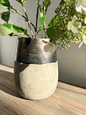 Bronze Dipped Stone Vase