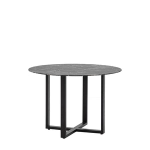 Tonnarello Round Black Marbled Table