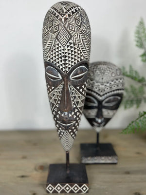 Tribal Mask on a Stand - 2 Sizes