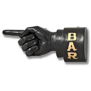 Pointing Hand Bar Sign