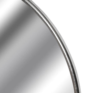 Large Round Silver Edge Mirror