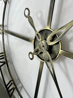 Large Bronze Skeleton Clock