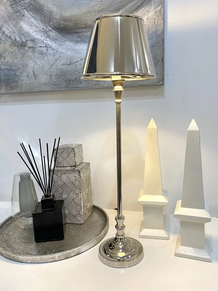 Round Silver Hendon Lamp