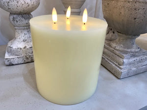 Deluxe 3 Wick LED Wax Pillar Candle