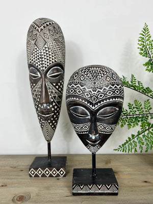 Tribal Mask on a Stand - 2 Sizes