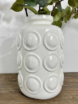 White Orbit Vase